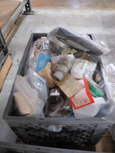 LOT TO INCLUDE: (11 MILK CRATES) MISC. CAP PIPES, FITTINGS, T-PIPES, SS RINGS, STL PARTS, ETC. LOADING & HANDLING FEE $15-4613